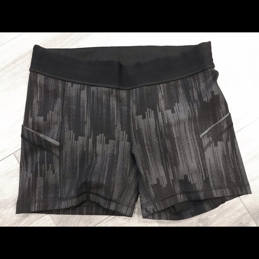 Lululemon shorts black grey - Like new!!
